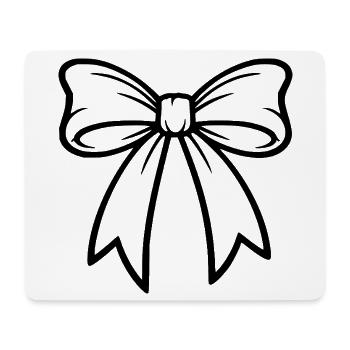 Art de silhouette en arc - Tapis de souris (format paysage) - blanc - Devant