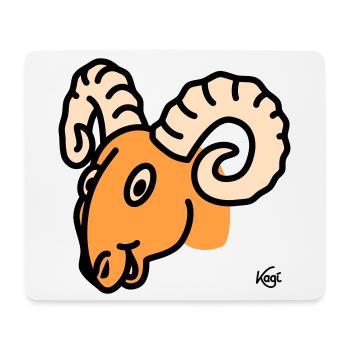Widder groß - Mousepad (Querformat) - Weiß - Vorne