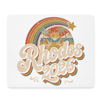 Rhodes 2026 Beach Retro - Mouse Pad (horizontal) - white - Front