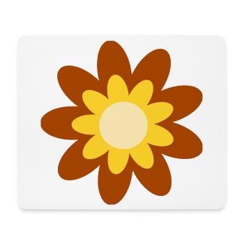 70s Flower Pattern Hippie Gift - Mouse Pad (horizontal) - white - Front