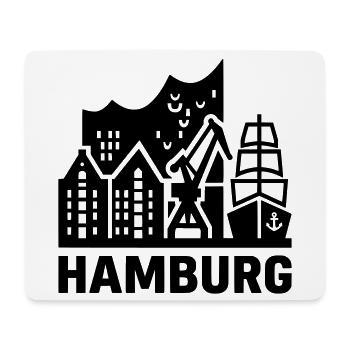 Hamburg Hansestadt Speicherstadt Hafen  - Mousepad (Querformat) - Weiß - Vorne