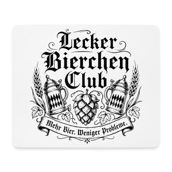 Lecker Bierchen Club Mehr Bier Weniger Probleme - Mousepad (Querformat) - Weiß - Vorne