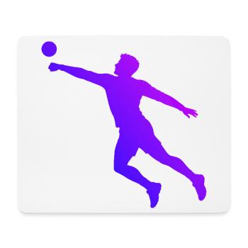 Geschenkidee für den Faustballspieler mit Fistball - Mousepad (Querformat) - Weiß - Vorne