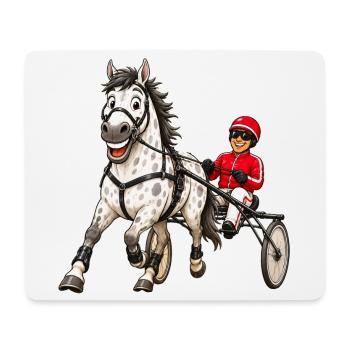 Traber lustig - Mousepad (Querformat) - Weiß - Vorne