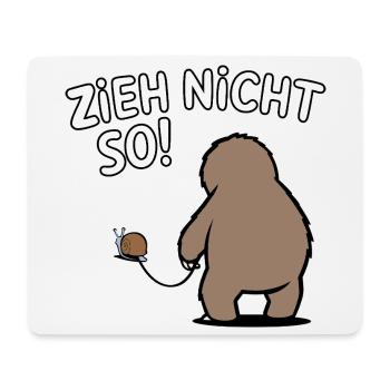 Zieh nicht so! Lustiges Faultier mit Schnecke - Mousepad (Querformat) - Weiß - Vorne
