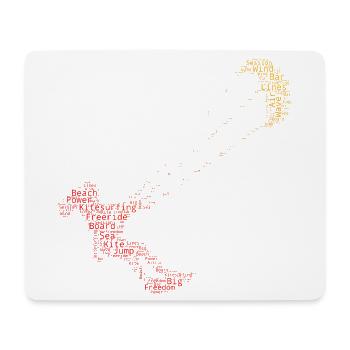 Gift idea for a kitesurfer with kitesurfing - Mouse Pad (horizontal) - white - Front
