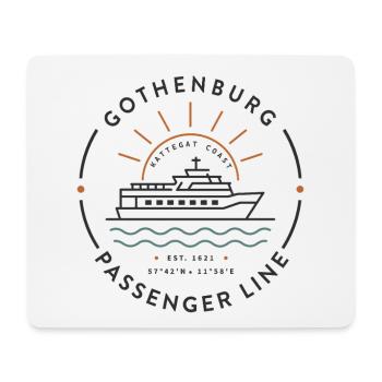 Gothenburg Passenger Line Vintage Harbor Badge - Mouse Pad (horizontal) - white - Front