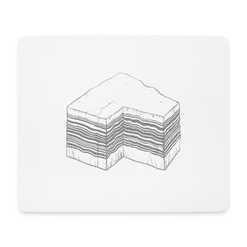 Schiefer geschieht metamorph gesehen - Mousepad (Querformat) - Weiß - Vorne