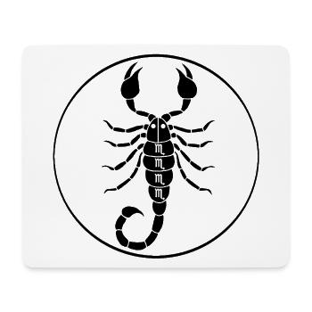 Skorpion-Sternzeichen (Schwarz) - Mousepad (Querformat) - Weiß - Vorne