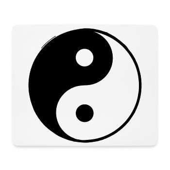 ying yang - Tapis de souris (format paysage) - blanc - Devant
