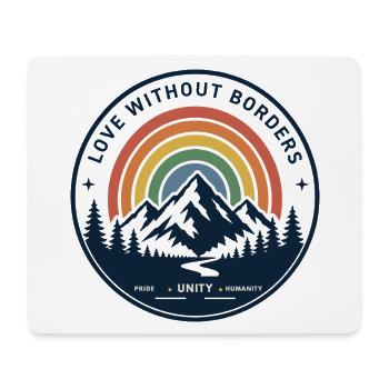 Liebe ohne Grenzen Regenbogenberg - Mousepad (Querformat) - Weiß - Vorne