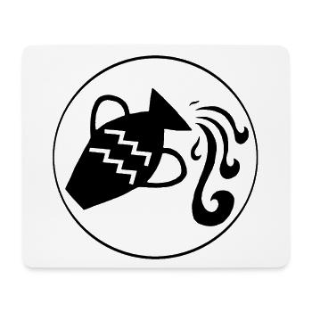 Aquarius Star Sign (Black) - Mouse Pad (horizontal) - white - Front