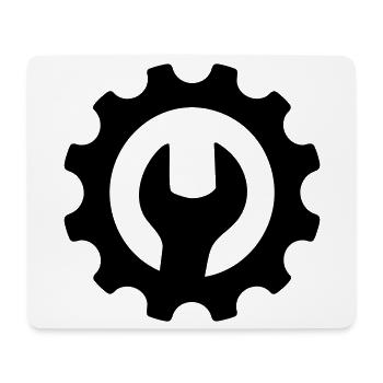 Car Mechanic Gear Wrench - Mouse Pad (horizontal) - white - Front