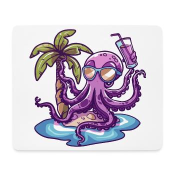 Oktopus Sommer Urlaub - Mousepad (Querformat) - Weiß - Vorne