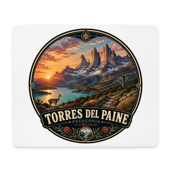 Torres del Paine Nationalpark Chile Wanderung - Mousepad (Querformat) - Weiß - Vorne