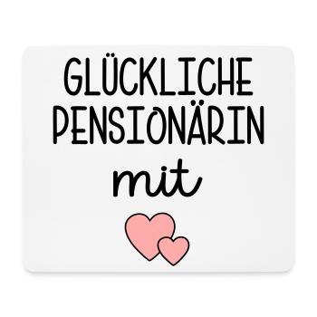 Herz - Glückliche Pensionärin - Mousepad (Querformat) - Weiß - Vorne