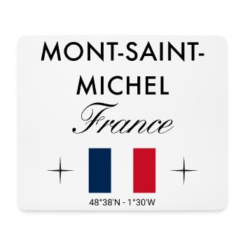 Mont Saint Michel Frankreich Koordinaten Reise - Mousepad (Querformat) - Weiß - Vorne