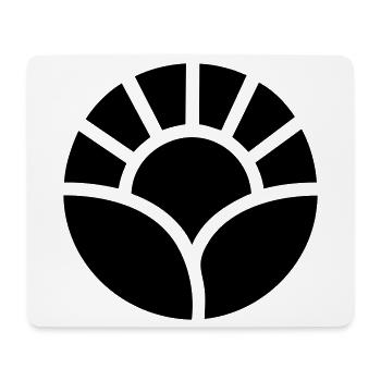 Motif du soleil et des plantes du jardinier - Tapis de souris (format paysage) - blanc - Devant