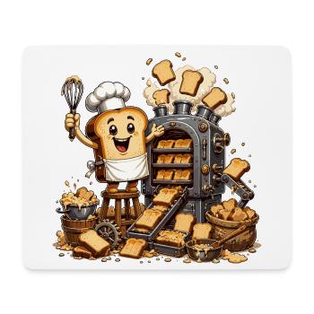 Küchenheld Toastbrotscheibe - Mousepad (Querformat) - Weiß - Vorne