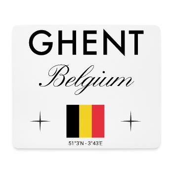 Gent Belgien Koordinaten Reise Souvenir - Mousepad (Querformat) - Weiß - Vorne