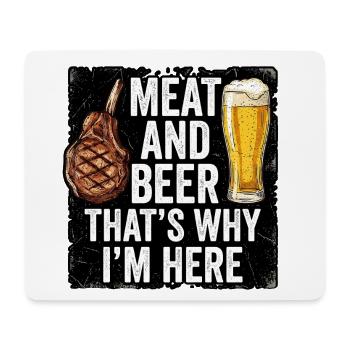 Grillen Und Bier Spruch - Mousepad (Querformat) - Weiß - Vorne