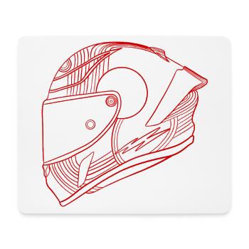 Helm - Mousepad (Querformat) - Weiß - Vorne