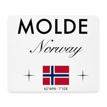 Molde Norwegen Koordinaten Reise Souvenir - Mousepad (Querformat) - Weiß - Vorne