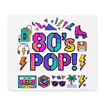 80er-Jahre-Neon-Pop-Vibe - Mousepad (Querformat) - Weiß - Vorne