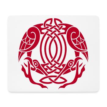 Aigles celtes (rouge) - Tapis de souris (format paysage) - blanc - Devant