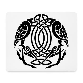 Celtic Eagles (Schwarz) - Mousepad (Querformat) - Weiß - Vorne