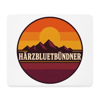 Bündner Härzbluetbündner - Mousepad (Querformat) - Weiß - Vorne