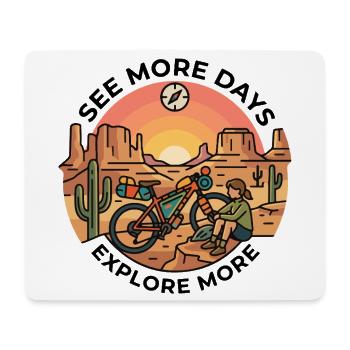Entdecken Sie mehr Desert Bikepacking Cycling Top - Mousepad (Querformat) - Weiß - Vorne