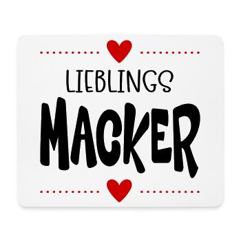 Macker Liebling - Mousepad (Querformat) - Weiß - Vorne