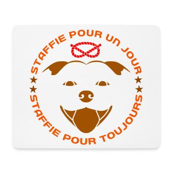 Staffie pour toujours - 025 - Tapis de souris (format paysage) - blanc - Devant