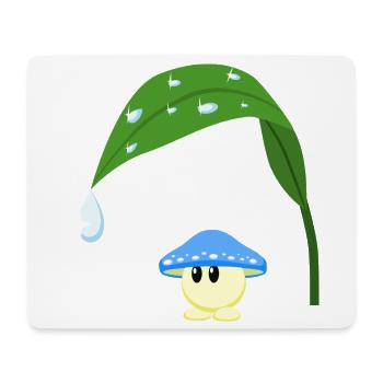 Blue Mushroom - Mouse Pad (horizontal) - white - Front