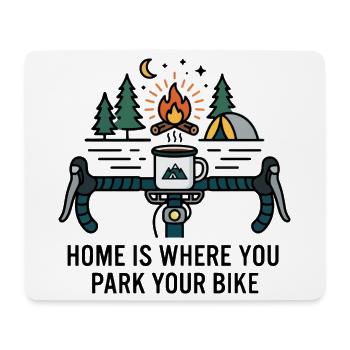 Home Is Where You Park Your Bike Camping Mug - Mouse Pad (horizontal) - white - Front