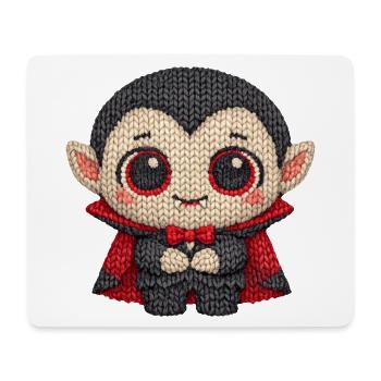 Cute vampire in knitted look - Mouse Pad (horizontal) - white - Front