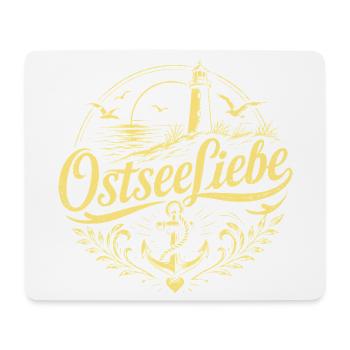OstseeLiebe Leuchtturm Flair - Mousepad (Querformat) - Weiß - Vorne