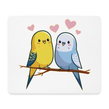 Budgies - Mouse Pad (horizontal) - white - Front
