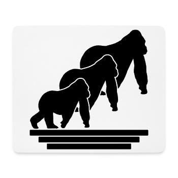 Monkey Family - Mouse Pad (horizontal) - white - Front