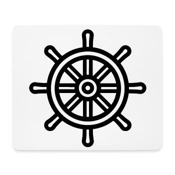 Rudder Nautical Boat - Mouse Pad (horizontal) - white - Front