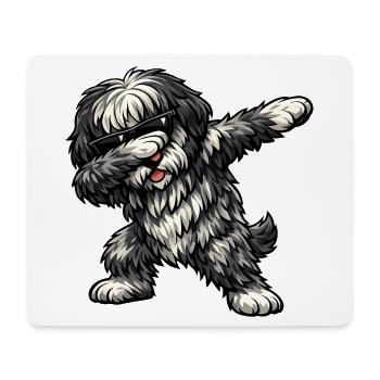Dabbing Bergamo Shepherd Dog - Mouse Pad (horizontal) - white - Front