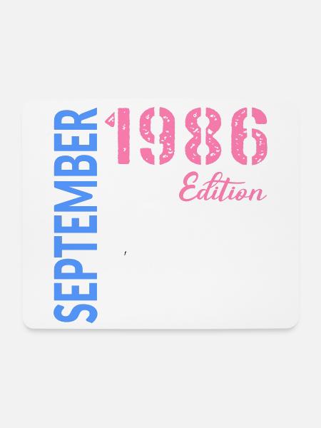 Anniversaire de septembre 1986 - Tapis de souris (format paysage) - blanc