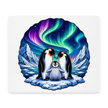 Les manchots aurora-plumes sur l’île de glace - Tapis de souris (format paysage) - blanc - Devant