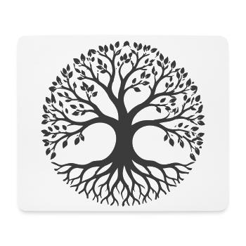 Kreislebensbaum Silhouette - Mousepad (Querformat) - Weiß - Vorne
