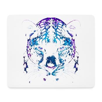 Blauer Lila-Wolkenleopard – Panther - Mousepad (Querformat) - Weiß - Vorne