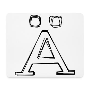 Buchstabe Ä handgezeichnet - Mousepad (Querformat) - Weiß - Vorne