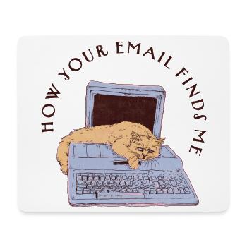WIE DEINE E-MAIL MICH GEFUNDEN HAT - Mousepad (Querformat) - Weiß - Vorne