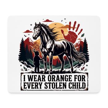 Indianer tragen Orange für jedes gestohlene Kind - Mousepad (Querformat) - Weiß - Vorne