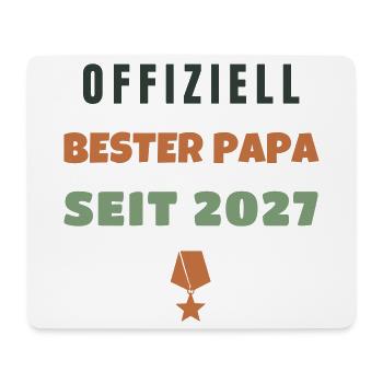Offiziell Bester Papa seit 2027 Geschenk Werdender - Mousepad (Querformat) - Weiß - Vorne